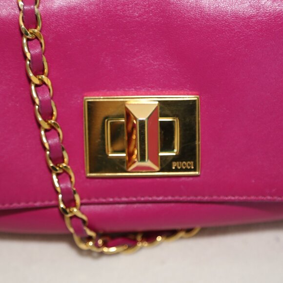 Authentic Emilio Pucci shoulder crossbody handle bag clutch made in Italy - Picture 5 of 10